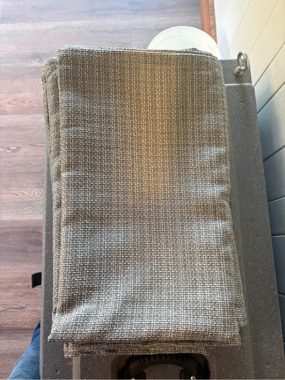 Neutral Textured Panel Curtain - Blue/Gray